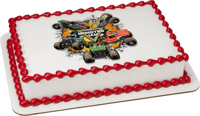 Monster Jam® Monster Trucks | Personalized Edible Image® by PhotoCake ...